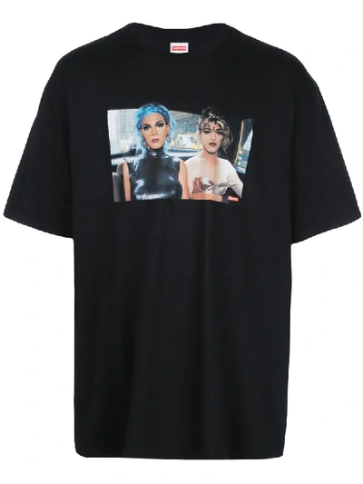 Shop Supreme Nan Goldin Misty And Jimmy Pau T-shirt In Black