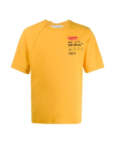 Shop Off-white Industrial Print T-shirt In Yellow