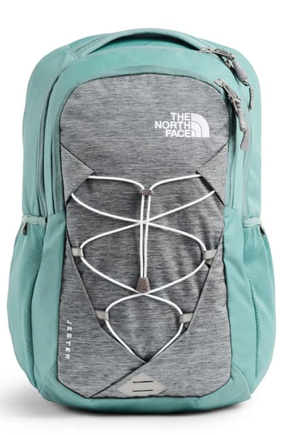 Shop The North Face 'jester' Backpack In Mid Gry Lgt Htr/ Trellis Grn