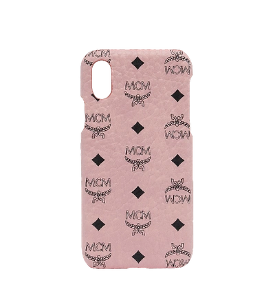 Pre-owned Mcm  Iphone X Case Monogram Visetos Original Pink