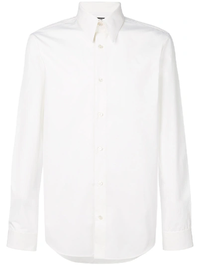 Shop Calvin Klein 205w39nyc Slim Fit Embroidered Shirt In White