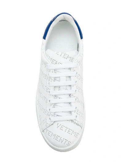 Shop Vetements Perforated Leather Sneakers In White