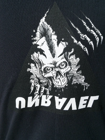Shop Ben Taverniti Unravel Project Printed Jersey Tshirt Skull In Black