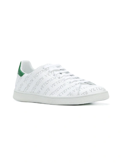 Shop Vetements Perforated Leather Sneakers In White