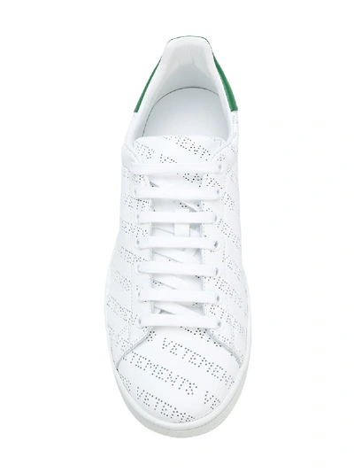 Shop Vetements Perforated Leather Sneakers In White