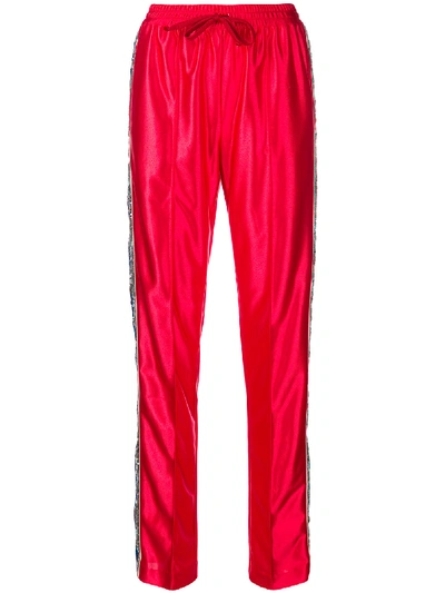Shop Gucci Technical Pants With Paillettess In Red