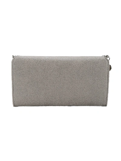 Shop Stella Mccartney Falabella Continental Wallet In Grey