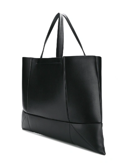 Shop Calvin Klein 205w39nyc Geometric Leather Tote In Black