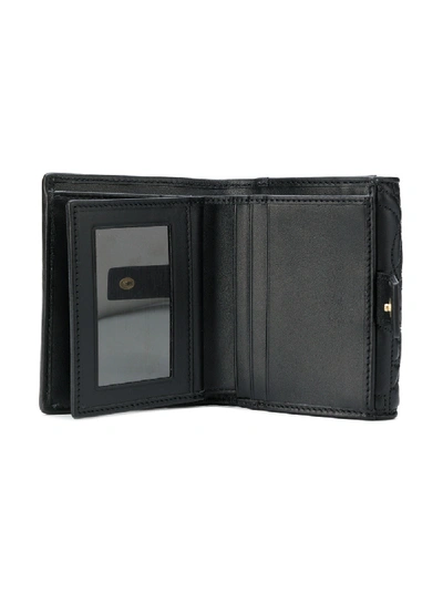 Shop Ferragamo Gancino Quilting Leather Wallet In Black