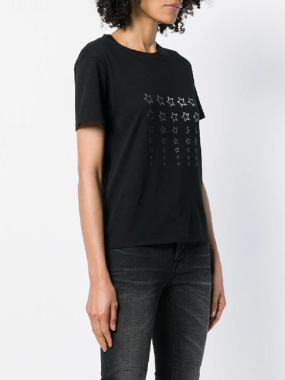 Shop Saint Laurent Stars Print T-shirt In Black