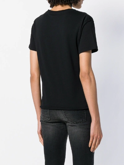 Shop Saint Laurent Stars Print T-shirt In Black