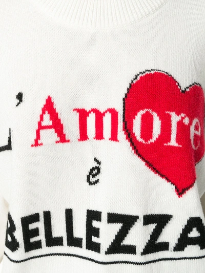 Shop Dolce & Gabbana L'amore È Bellezza Pullover In White