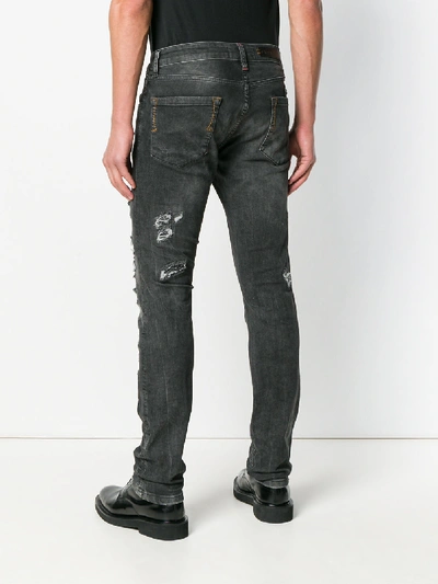 Shop Philipp Plein Denim Jeans In Black