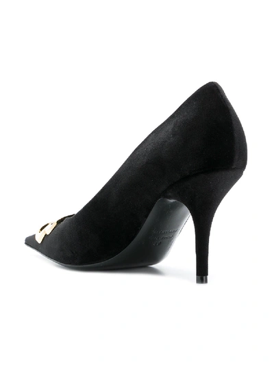 Shop Balenciaga Velvet Pumps In Black