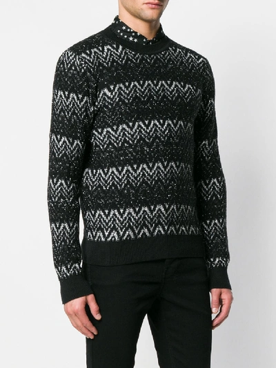 Shop Saint Laurent Wool Jumper In Black