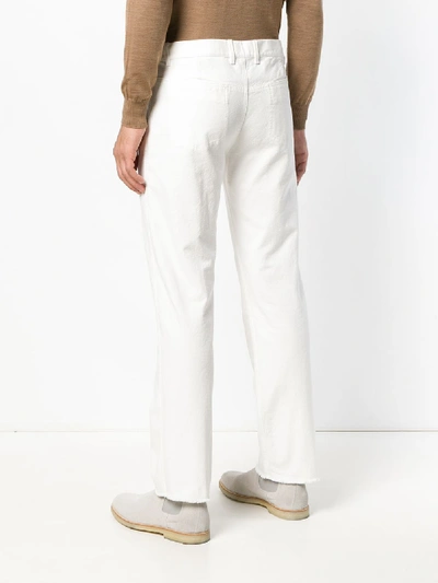 Shop Haider Ackermann Skinny Trousers In White