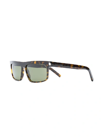 Shop Saint Laurent 246 New Wave Sunglasses In Beige