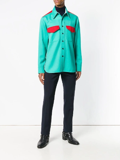 Shop Calvin Klein 205w39nyc Wool Shirt In Green