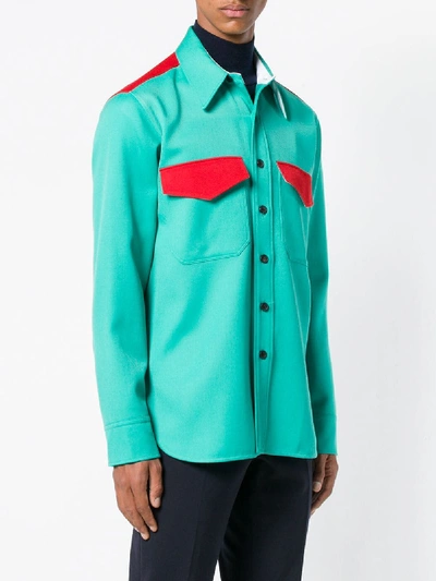 Shop Calvin Klein 205w39nyc Wool Shirt In Green