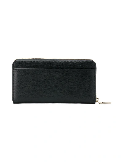 Shop Dkny Bryant Leather Continental Wallet In Black