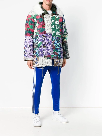 Shop Gosha Rubchinskiy Hooded Jacket In Multicolor