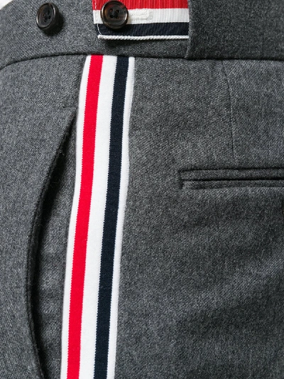 Shop Thom Browne Wool Trouser In Grey