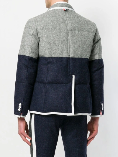 Shop Thom Browne Quilted Goose-down Jacket In Blue