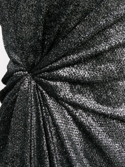 Shop Saint Laurent Gathered Front Mini Dress In Black