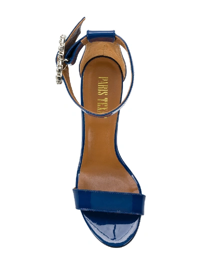 Shop Paris Texas Patent Leather Sandals In Blue
