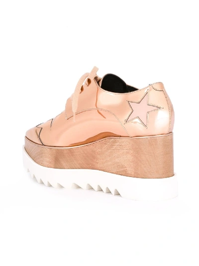 Shop Stella Mccartney Elyse Star Sneakers In Gold