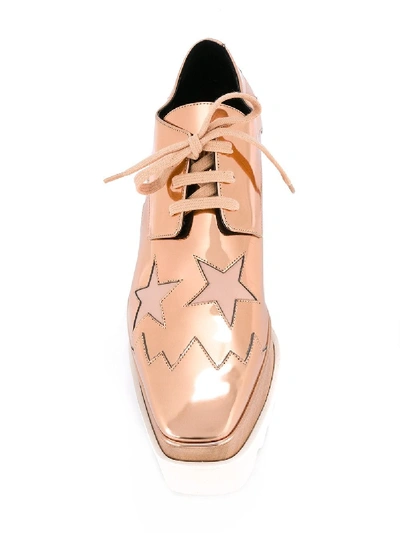 Shop Stella Mccartney Elyse Star Sneakers In Gold