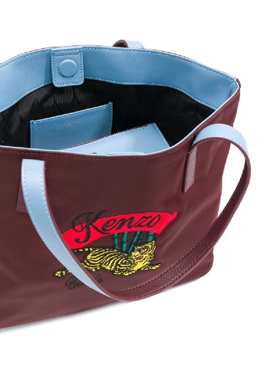 Shop Kenzo Embroidered Bag In Red