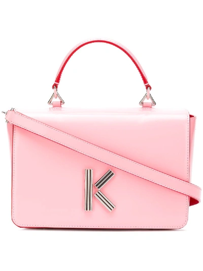Shop Kenzo Bowling Bag With Shoulder Belt In Pink