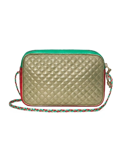 Shop Gucci Leather Disco Bag In Multicolor