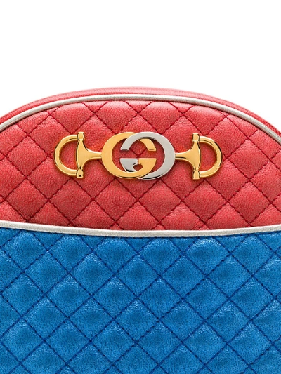 Shop Gucci Dom Leather Disco Bag In Multicolor