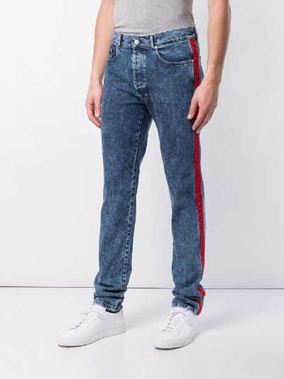 Shop Givenchy Slim-fit Jeans With Side Band In Blue