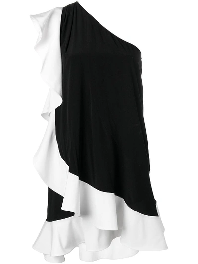 Shop Givenchy Short Silk Dress In Black