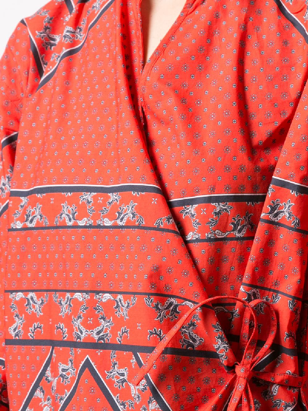 Ganni Faulkner Shirt In Red | ModeSens