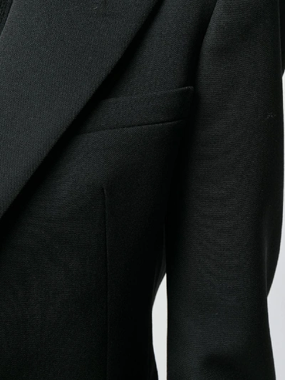 Shop Balmain Wool Single Breasted Blazer In Black