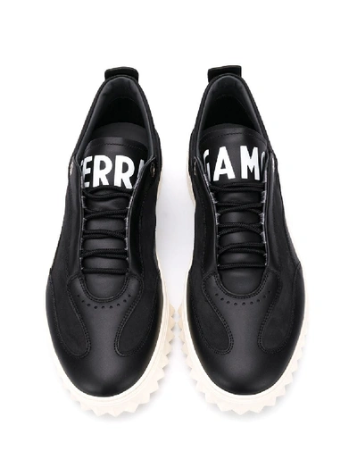 Shop Ferragamo Aaron Sneaker In Black