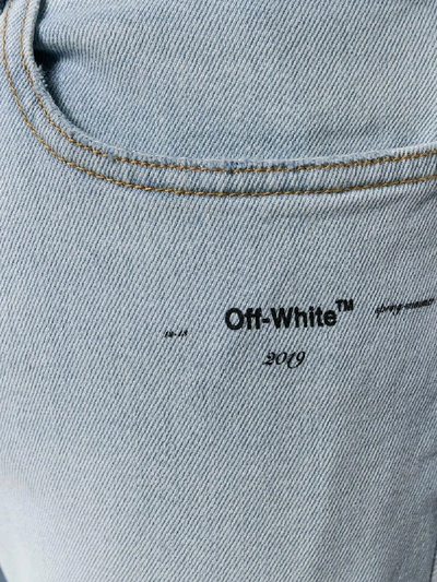 Shop Off-white Skinny Regular Jeans In Blue