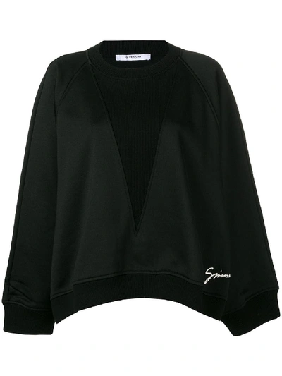 Shop Givenchy Cotton Blend Sweatshirt In Black