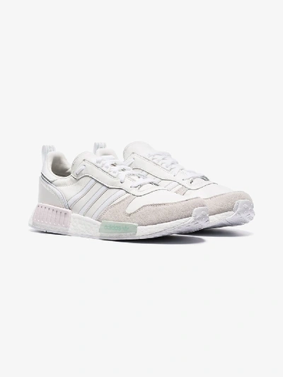 Adidas Originals White Never Made Rising Star R1 Leather And Suede Sneakers  | ModeSens