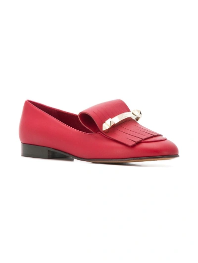 Shop Valentino Leather Loafer In Red