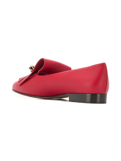 Shop Valentino Leather Loafer In Red