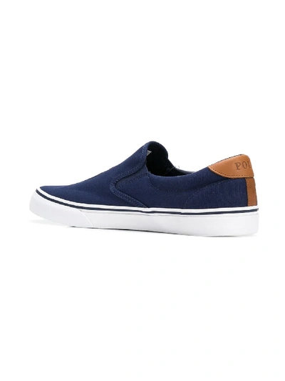 Shop Polo Ralph Lauren Canvas Sneaker In Blue