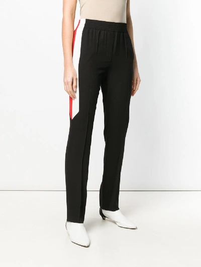 Shop Givenchy Side Band Trousers In Black