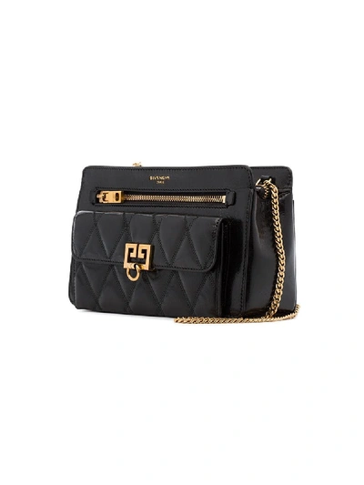 Shop Givenchy Pocket Leather Crossbody Bag In Black