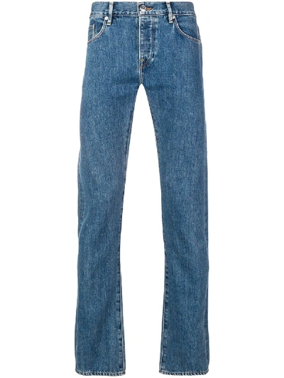 Shop Burberry Straight Jeans Denim In Blue