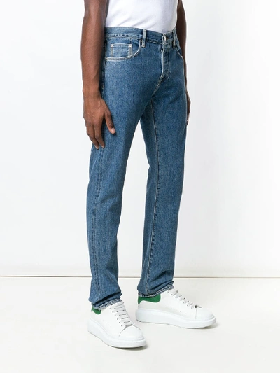 Shop Burberry Straight Jeans Denim In Blue